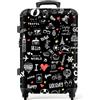 NoBoringSuitcases.com valigia grande 20-23 kg, media, trolley medio, rigida, rigido, da stiva, valigie grandi, bagaglio, leggera, medie rigide, con 4 ruote girevoli, 67 cm - 72 L, Modello di viaggio