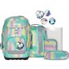 ergobag maxi set Set di 6 pezzi, zaino scolastico, cartella ergonomica, ideale per bambini grandi a partire dalla prima elementare Magic BubbleBear - Mint