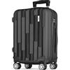 POSH Grande Valigia Rigida - Leggera in ABS 100 L e 4 kg - Bagaglio XL con Lucchetto a Combinazione - Ruote Girevoli a 360° con Scorrimento Fluido - Ideale per Viaggi di 2 Settimane