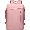 Treer Zaino per Ryanair Wizz Air 40x30x20 Borse da Cabina, Bagaglio a Mano 24L Zaino da Viaggio Aereo Donna Uomo Idrorepellente Casual Daypack con Foro di Ricarica USB e Tasca Antifurto (Rosa)