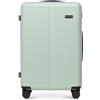 WITTCHEN Stripes Line Valigia media (L) | 67,5 × 45 × 27 cm (65 L), ABS rigido, 4 ruote 360° e lucchetto combinazione | Trolley da viaggio formato L, Ryanair/ITA Airways - Colore: Verde menta