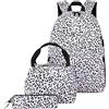 Peuignao Zaino Scuola Media Leopardato Zaino Scuola Superiore Università Porta PC Zainetto Ragazza Daypack Zaino Medie Elementari Primaria Zainetti Zaini Universitari Scolastici Zaino Superiori Universita Rosa