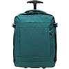 R Roncato Zaino Trolley linea CLEVER per voli low cost misura EasyJet 45x35x20 cm (Blu petrolio)