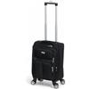 Or&My Trolley Semi-Rigido 50x33x23 cm in Poliestere Resistente Espandibile con 4 Ruote Doppie Rimovibili - Valigia Bagaglio a Mano da Cabina per Viaggi Brevi e Weekend (Mod.214-1, Nero)