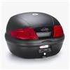GIVI Bauletto KAPPA Moto K35N2 35 Litri Nero con Catadiottri Rossi - Sistema MONOLOCK® per Moto e Scooter