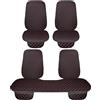 Auto Accessori Lupex Coprisedile Seduta 3 pezzi Universale Auto | Protezione Sedile 2 Anteriore e 1 Posteriore | Protector Comfort Automotive Cuscino Interni (PVC - Nero Rosso - 7pz)