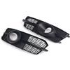 COTUND 2x Griglia fendinebbia paraurti anteriore, mascherina coprifari fendinebbia compatibile con AUDI A6 C7 A6L S-Line con fendinebbia 2015-2018 4G0807681AG, 4G0807682AG(With Black)