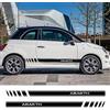 RWRAPS 2 pezzi adesivi a strisce laterali per auto pellicola in vinile racing sport grafica decalcomanie per lo styling, adatti per accessori FIAT 500 Abarth