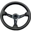 GBSONGJIN Volante Sportivo Auto,Volante a Calice Volante universale in pelle da 13 pollici Volante profondo Accessori Auto(Black)