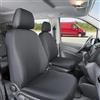 WALSER Transporter coprisedili per auto in tessuto compatibile con Ford Transit Courier 2, 1 sedile singolo conducente (incavo del bracciolo a destra) & sedile singolo passeggero anteriore