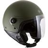 Tucano Urbano EL JETTIN 1000-83/5 - Casco Demi-Jet, Verde Airborne Opaco, L (59 cm)