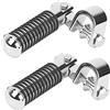 KIMISS Pedane Poggiapiedi Moto, Accessori Pedana Coppia di Pedane Moto Morsetto Poggiapiedi per Motore 1in Crash Bar Guard Fit for Hondasilver (D'argento)