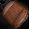 EVEKHAHHRB Coprisedile Anteriore Auto in Pelle PU Cuscino per Auto Protezione Universale per Sedia Tappetino Accessori Coprisedili Auto(Brown 1pc)