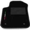 Somer Car Tappetino Auto SOLO LATO GUIDA 1pz compatibile con Alfa Romeo Giulietta | 1 tappeto su misura in moquette, bandiera Italia