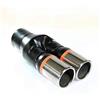 CarJoy Universale 7807 Doppio Terminale di scarico per auto Terminale Silenziatore sportivo Acciaio inossidabile Cromo 55mm