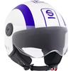 SPARCO RIDERS 95129 Casco jet bianco Blu opaco
