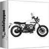 MOTOTOPGUN mivv 2 scarico omologato catalizzato ghibli inox nero compatibile con moto guzzi v7 special 2008 2009 2010 2011 2012 2013 2014 2015 2016 mototopgun