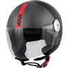 GIVI 10.7 Mini-J Concept Casco a getto (Gray Matt,S (56))
