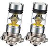 Ruiandsion P26S - Lampadina a LED per moto, 10-30 V, colore giallo super luminoso, con proiettore, ricambio per fari moto, confezione da 2