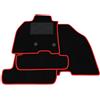 Generico Tappetini compatibili con Renault Megane 3 2009-2016, bordo rosso, kit tappetini auto personalizzati, set tappeti in velluto, tappeto auto