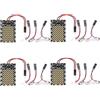 QAUBEN Confezione da 4 luci a LED per interni auto 3014 48 SMD, luce di lettura per targa, luce da soffitto per tetto, luce da mappa con adattatori BA9S T10 Festoon Ambra (DC 12-24 V)