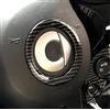 SHIFENG Copertura decorativa per interni dell'auto, in plastica ABS, accessorio in fibra di carbonio per Smart 453 Fortwo Forfour 2015-2020 (1 pezzo coprivolante)