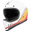 Bogotto FF980 EX-R Caferacer Casco da Croce, bianco/rosso/giallo, 2XL