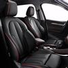 ZJMYHJ Copri Sedili per Auto ZJMYHJ Nero per BMW X1 E84 F48 2011-2021, Coprisedile Auto Anteriore e Posteriore in Pelle con Airbag e Accesso alla Cintura di Sicurezza