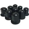 Generic 40 pezzi x 33 mm neri tappi per dadi ruota in plastica ABS lunghi per camion, camion, camion, rimorchi, autobus, roulotte, accessori