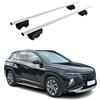 OMAC PORTATUTTO PORTATUTTO PER Hyundai Tucson IV 2022-2026 - City Crash Testato - ISO PAS 11154:2006 - Chiudibile - Max 75kg - 2 Barre Argento