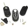 Generico GUSCIO SCOCCA CHIAVE 3 TASTI TELECOMANDO PER ALFA ROMEO MITO GIULIETTA GOMMINO NERO LOG ARGENTO NERO