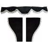 24/7 AUTO 3 tende in velluto felpato con nappe bianche visiera anteriore + finestrini laterali per camion Actros Atego Axor
