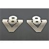 24/7 AUTO 2 decorazioni V8 in acciaio inox lucido per camion Scania