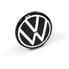 Volkswagen 5H0601171FOD Tappo mozzo ricambio (1 pezzo) tappo mozzo ruota tappo mozzo cerchio in lega nero/cromo 65mm