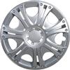 Albrecht Auto-Zubehör Albrecht Copricerchi 15 pollici argento neri per cerchioni in acciaio - Borchie pollici Aruba in plastica di alta qualità con rivestimento a strati - Made in EU