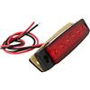 A2ZWORLD 10 Pezzi Fanali Laterali LED 24V 12V Colore Rosso per Luce Ingombro Cortesia Targa Cupola Cappa Camion Rimorchio Caravan Furgone