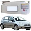 RAEM RICAMBI AUTO Pantina Aletta Parasole Lato Sinistro SX per GRANDE PUNTO e PUNTO EVO con Specchio e Tasca, colore Beige - Compatibile, Non Originale