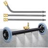 Opdestn Pulitore Sottoscocca,Accessorio per Idropulitrice Sottoscocca da 40Cm | Spruzzatore Potente - Autolavaggio Garage Veicoli Esterni Autocarri