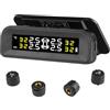VEVOR Sistema di Monitoraggio Pressione dei Pneumatici per Camper 7.3-87psi Rimorchio TPMS Sistema di Allarme per Auto Wireless Universale Kit Sensore TPMS Impermeabile con Carica Solare 4 Sensori