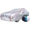 YYRHD-CZ Telo Copriauto Antigrandine Per EVO 3,EVO 4,EVO 5,EVO 6 |Telone Per Auto Complete Impermeabile Antivento In Addensato Tessuto Oxford,Copertura Per Auto Esterno Antipolvere Antigraffio(Silver,EVO 4)