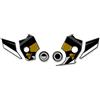 AZgraphishop Protezione Batti Tacco RESINA 3D COMPATIBILE CON HONDA Africa Twin CRF 1100 L Adventure Sports ADB-002(NWS) (Nero Oro)