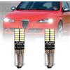 NSLUMO Lampadine Luci di Posizione a LED per ALFA RO.MEO 156 RESTYLING 1997-2005 ALFA 147 2001-2004 COPPIA LUCI DI POSIZIONE H6W 24 LED 6000K Nessun Errore BAX9S Lampadina Luce di ingombro LED