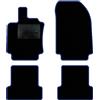 QUEMAR Tappetini Auto compatibili con Renault Clio IV e Grandtour 2012-2019/ Kit Tappeti Moquette e Gomma su Misura (Set 2 Anter.+ 2 Poster.)/Ricami e Colori Personalizzati (0 Ricami, Bordo Blu)