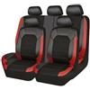 SEDSERG Auto Coprisedili per Renault Captur II 2019 2020 2021 2022 2023, Copri Sedili Pelle Impermeabile Protezione Sedile Auto Coprisedile,Red