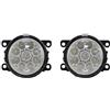 SPUFKGE Faro Fendinebbia Per Fiat Per Panda Per Punto Evo Per Sedici 2009-2016 Fendinebbia A LED Per Auto Lampada 8000LM 30W Bianco Giallo 12V Impermeabile(9 Led White)