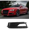 GSRECY Griglia di copertura per fendinebbia anteriore lato passeggero sinistro, compatibile con Audi S5, A5 S-Line 2013-2016
