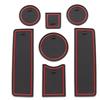 YSBVBLRMRV Tappetini Auto Per Dacia Per Duster 2012 2013 2014 2015 2016 2017 2018 Tappetini Antiscivolo In Gomma Per Scanalature Auto Per Fessure Accesso E Tazze(Rosso)