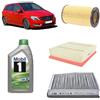 Generico Kit 3 filtri tagliando + 7L olio Mobil 5W30 per Classe B W246 W242 gasolio 1796CC 180CDI 200CDI (2011-2018)