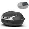Generico CASE SH47 BAULETTO SH 47 TOP CASE 47 LT SCOOTER MOTO CON SCHIENALINO E PIASTRA UNIVERSALE compatibile con SHAD supporti e piastre