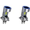 IGUATU 2X Lampadina H4 LED per Hi/Lo Beam con Luce di Marcia Diurna Angel Eye 25W 3000LM Super Bright 6000K